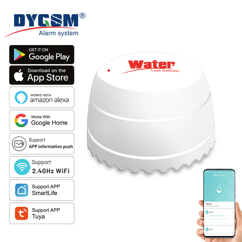 Smart Home Green - Tuya WiFi Rilevatore di perdite d'acqua
