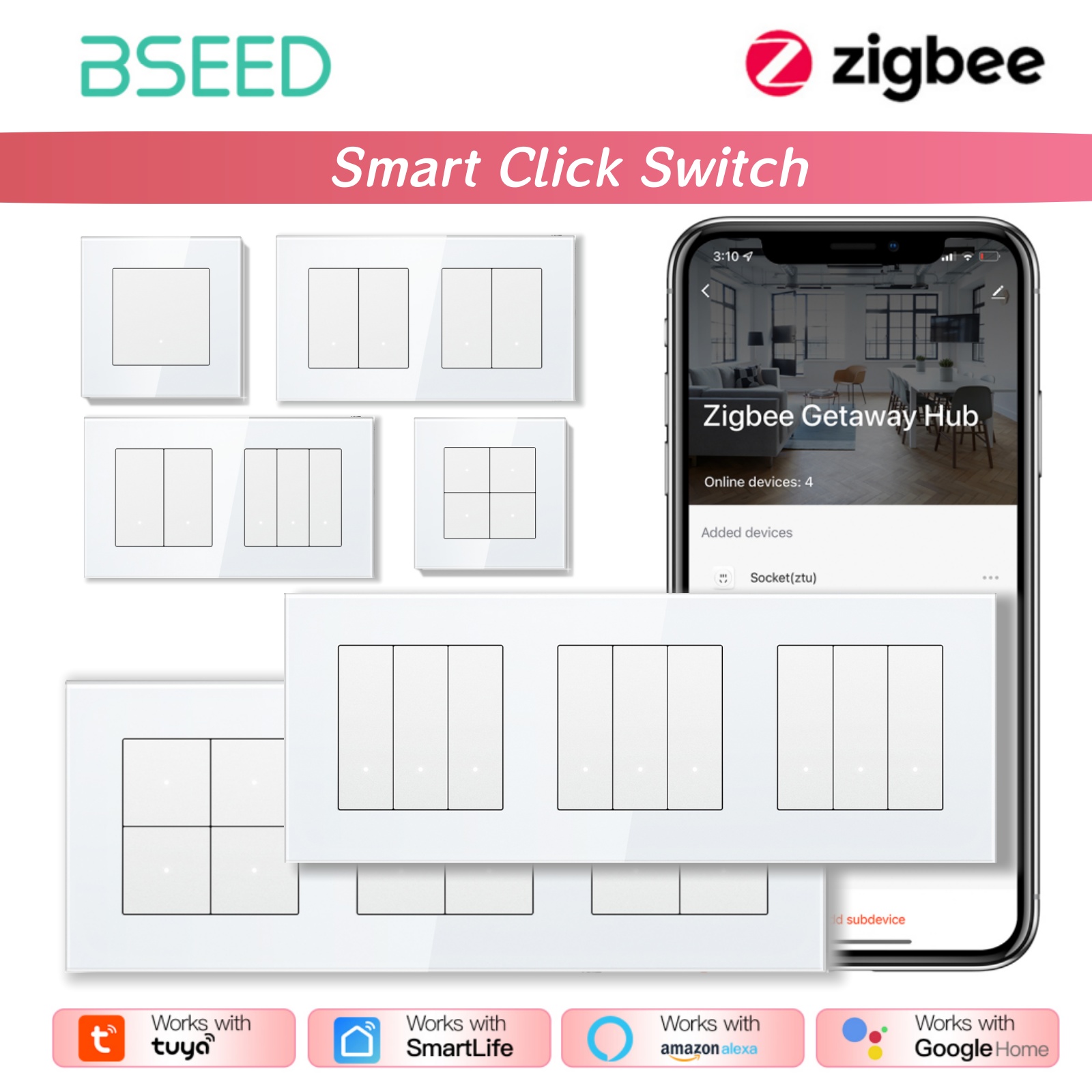 Smart Home Yellow - BSEED Serie di Interruttori a Scatto