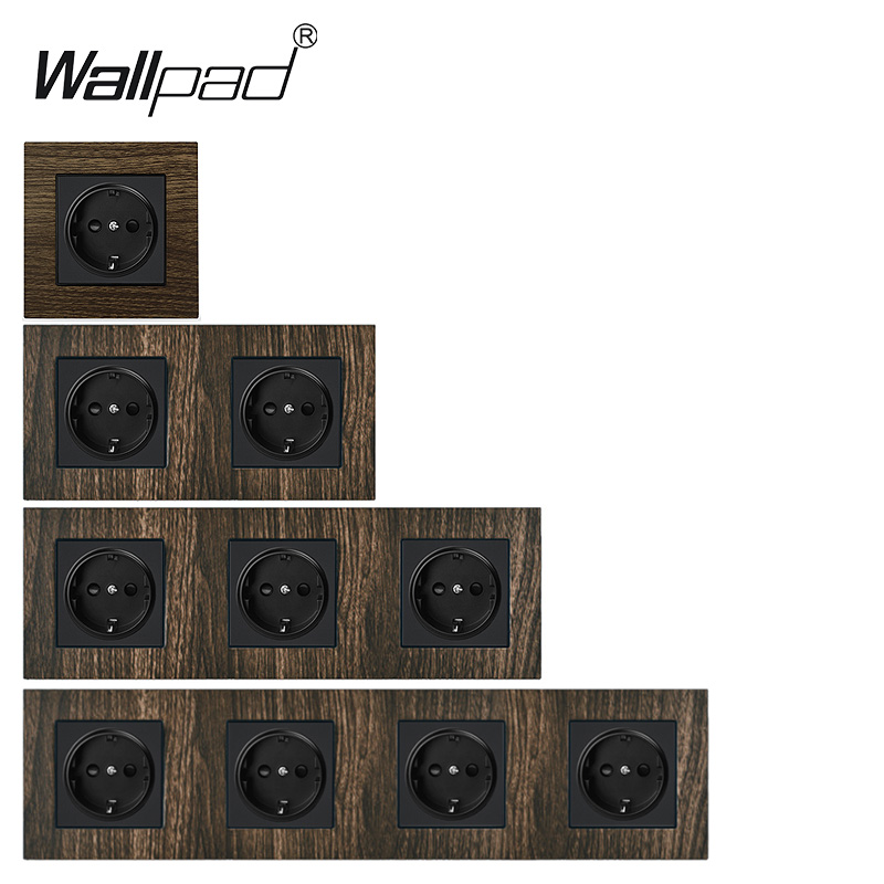 Smart Home Or Smart Home - Wood Design EU Socket Wallpad pannello