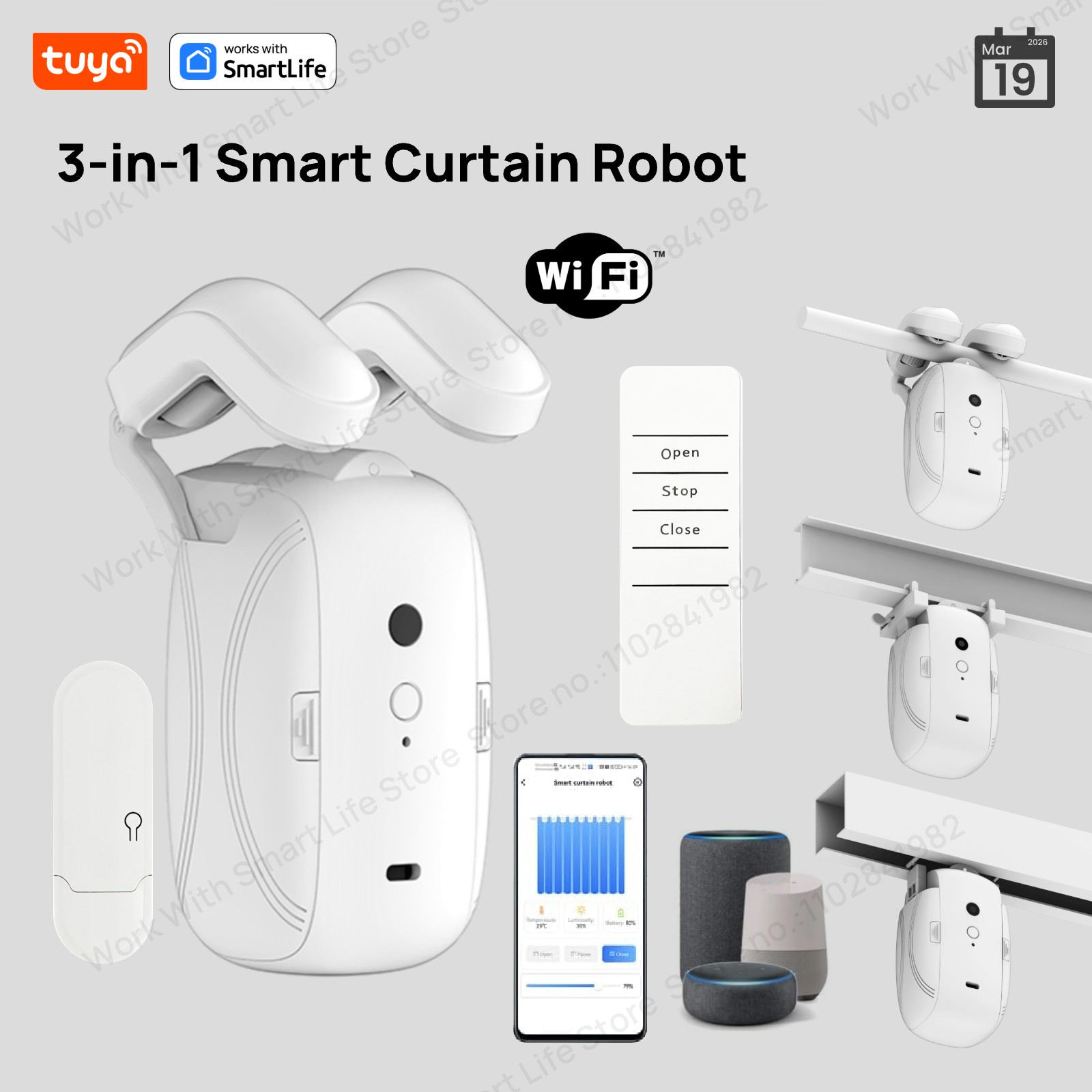 Smart Home Registration - 1/2 Pezzi Robot Tenda Intelligente Tuya