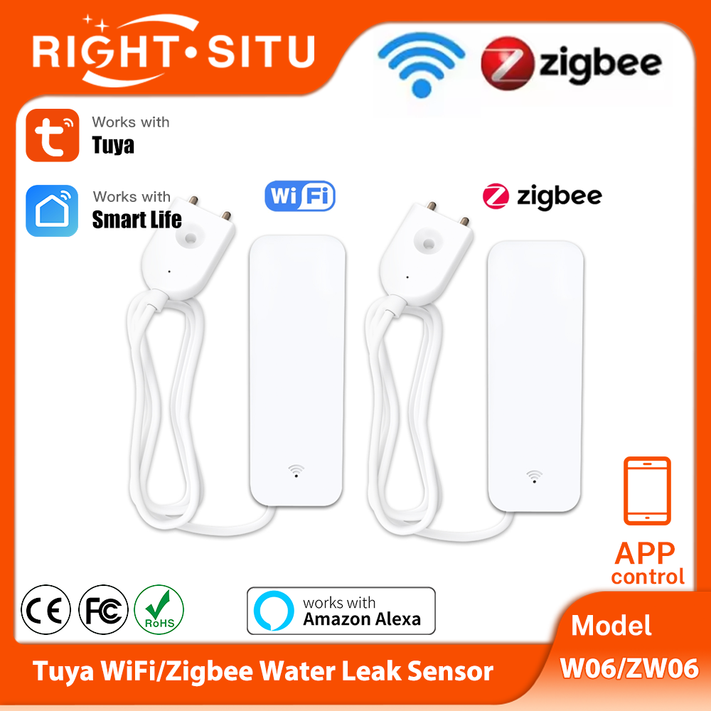 Smart Home Green - Tuya WiFi Zigbee Sensore acqua Rilevatore