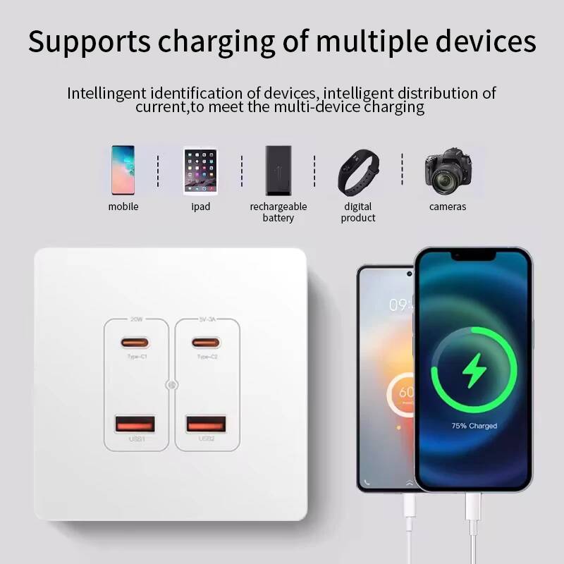 Smart Home Or Smart Home - Presa a Muro Herepow con Doppia