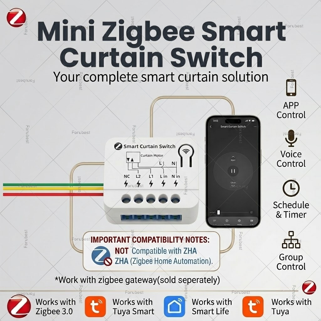 Curtain Motor - Modulo Interruttore Smart ZigBee per Tapparelle