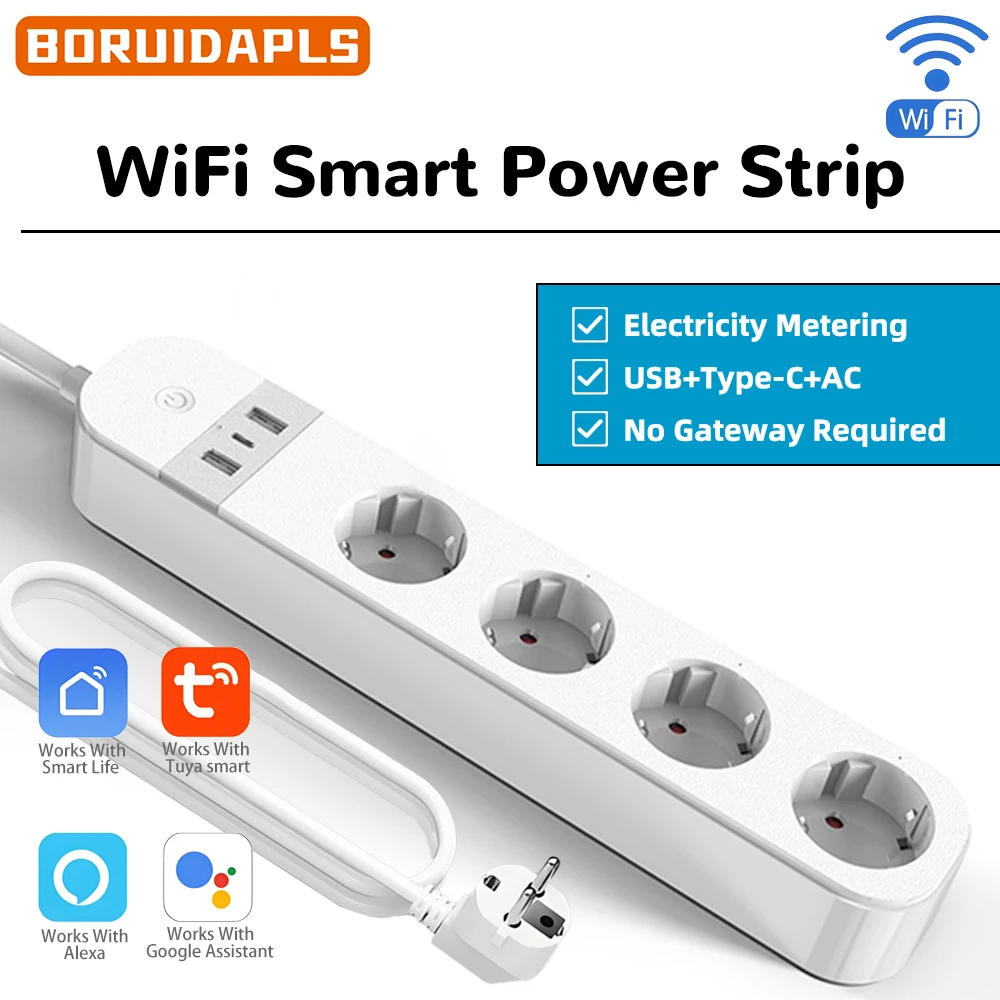 Smart Home Or Smart Home - BORUIDAPLS Multipresa Intelligente WiFi con Spina