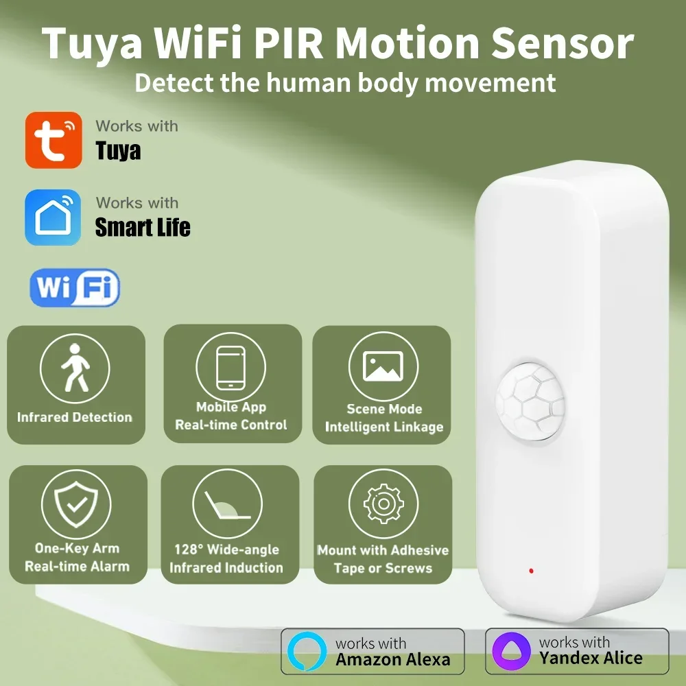 Smart Home Outdoor - Tuya WiFI Sensore di movimento PIR