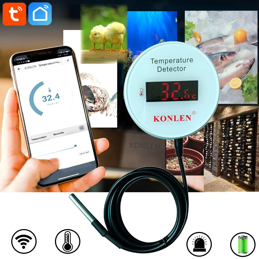 KONLEN Tuya Wifi Sensore di Te - Smart Home Green recensione e prezzo
