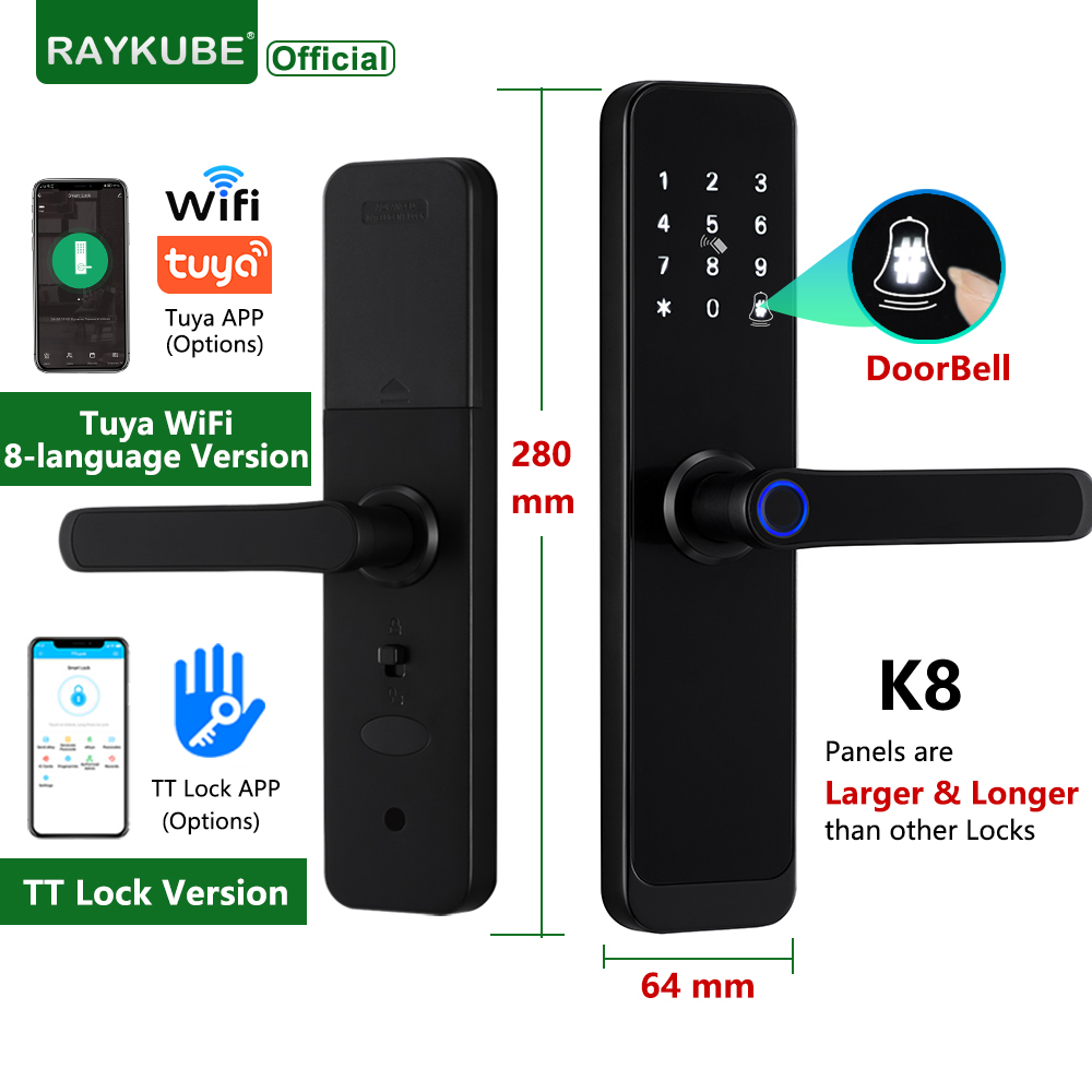 RAYKUBE K8 Smart Door Lock TTl - Smart Home Imou recensione e prezzo